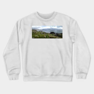 Carraig Fhada lighthouse on Islay, Scotland Crewneck Sweatshirt